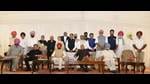 Members of the new Punjab council of ministers along with chief minister Charanjit Singh Channi and others a day before the cabinet meeting was held on Monday. Members of the new Punjab council of ministers along with chief minister Charanjit Singh Channi and others a day before the cabinet meeting was held on Monday.