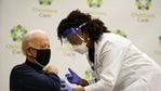 Joe Biden receives his first dose of the coronavirus vaccine at ChristianaCare Christiana Hospital in Newark, Delaware.(AP) Joe Biden receives his first dose of the coronavirus vaccine at ChristianaCare Christiana Hospital in Newark, Delaware.(AP)