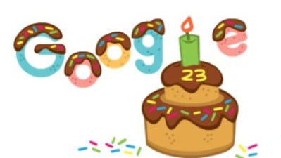 Google turns 23 (Image from Google homepage)
