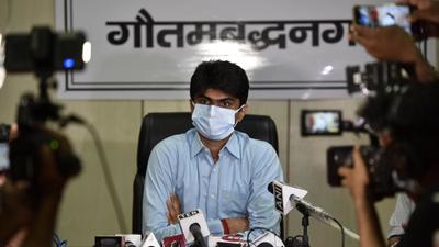The Gautam Budh Nagar district magistrate, Suhas LY, said he has informed the Uttar Pradesh government that the action in the cases got delayed due to a delay in e-auction of properties, and he will also inform the court about this on October 4. (Sunil Ghosh/HT)