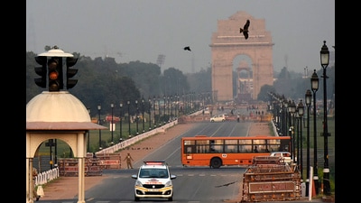 System of Air Quality and Weather Forecasting and Research (Safar) said that scattered rainfall was the reason for Delhi’s AQI to be in the satisfactory category. (Biplov Bhuyan/HT PHOTO)