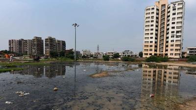 Sagar Kunj group housing residents in Sector 9A said that since the start of monsoon, water has been stagnant around their society, which could play host to mosquito breeding and make them vulnerable to dengue. They also called for a fogging exercise. (Vipin Kumar/HT PHOTO) Sagar Kunj group housing residents in Sector 9A said that since the start of monsoon, water has been stagnant around their society, which could play host to mosquito breeding and make them vulnerable to dengue. They also called for a fogging exercise. (Vipin Kumar/HT PHOTO)