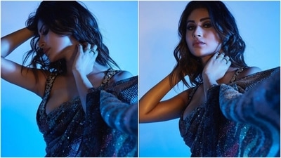 Mouni Roy shines like the brightest star in sequinned saree and sexy bralette, all pics (Instagram/@imouniroy) Mouni Roy shines like the brightest star in sequinned saree and sexy bralette, all pics (Instagram/@imouniroy)