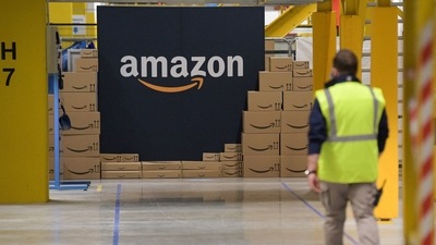 Amazon was dubbed as "East India Company 2.0" by "Panchjanya" - RSS-linked weekly, which has also alleged that the firm has paid crores of rupees in bribes for favourable government policies. (Photo by Sebastien Bozon/AFP) Amazon was dubbed as "East India Company 2.0" by "Panchjanya" - RSS-linked weekly, which has also alleged that the firm has paid crores of rupees in bribes for favourable government policies. (Photo by Sebastien Bozon/AFP)