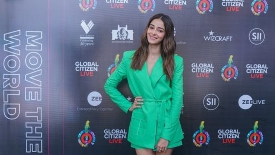 Ananya Panday at the Global Citizen Live in Mumbai on Saturday.