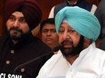 Captain Amarinder Singh and Navjot Sidhu were involved in a long and bitter political feud in Punjab.