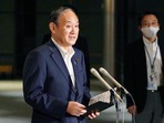Tokyo: Japanese Prime Minister Yoshihide Suga speaks to reporters about lifting of a state of emergency at his official residence.(AP) Tokyo: Japanese Prime Minister Yoshihide Suga speaks to reporters about lifting of a state of emergency at his official residence.(AP)