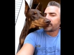 The dog named Ruby with her human as they record a video. (Instagram/@rubydooby_do) The dog named Ruby with her human as they record a video. (Instagram/@rubydooby_do)