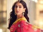 Sara Ali Khan in sarees.