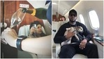 Priyanka Chopra and her co-star Osy Ikhile in a private jet. Priyanka Chopra and her co-star Osy Ikhile in a private jet.