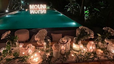Mouni Roy gave her fans a glimpse of her beautifully decorated boho-themed birthday venue.&nbsp; (Instagram/@imouniroy)