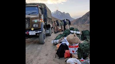 ITBP, Army and civil administration launch joint search and rescue operation for members of climbing expedition who were stranded at the Khamengar glacier in Lahaul and Spiti valley on Tuesday. (ANI)