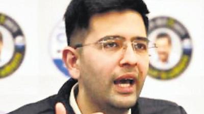 AAP Punjab co-affairs in charge Raghav Chadha (in pic) has accused the Congress in the state of inducting tainted ministers in the cabinet. (HT file photo)