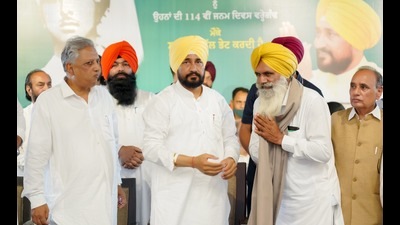 Punjab chief minister Charanjit Singh Channi with others during an event. The last week’s choreographed coup, was aimed at putting a full stop to the long-running factional feud and to shore up the stock of Navjot Sidhu. Punjab chief minister Charanjit Singh Channi with others during an event. The last week’s choreographed coup, was aimed at putting a full stop to the long-running factional feud and to shore up the stock of Navjot Sidhu.