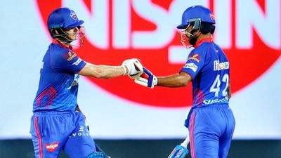 Steve Smith of Delhi Capitals and Shikhar Dhawan of Delhi Capitals (ANI Photo/DC Twitter)