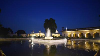 A view of the recently renovated fountain in front of Rang Mahal at Red Fort in New Delhi. (Sanchit Khanna/HT Photo) A view of the recently renovated fountain in front of Rang Mahal at Red Fort in New Delhi. (Sanchit Khanna/HT Photo)