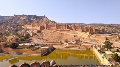 Amer Fort: Approximately seven miles from Jaipur, Amber Fort was built in the late 16th century. The fort is made of marbles and red sandstone. It was named a UNESCO World Heritage Site back in 2013. (Unsplash) Amer Fort: Approximately seven miles from Jaipur, Amber Fort was built in the late 16th century. The fort is made of marbles and red sandstone. It was named a UNESCO World Heritage Site back in 2013. (Unsplash)