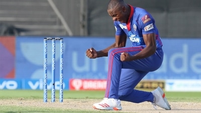 Kagiso Rabada started with a wicket-maiden getting the wicket of Shubman Gill for 30 in his first over. (IPL/Twitter) Kagiso Rabada started with a wicket-maiden getting the wicket of Shubman Gill for 30 in his first over. (IPL/Twitter)
