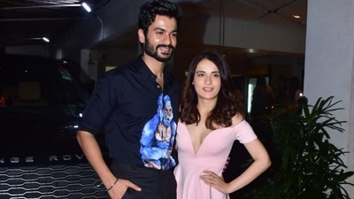 Sunny Kaushal and Radhika Madan pose together, Sunny Kaushal and Radhika Madan pose together,