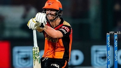 Sunrisers Hyderabad's David Warner. (Twitter) Sunrisers Hyderabad's David Warner. (Twitter)