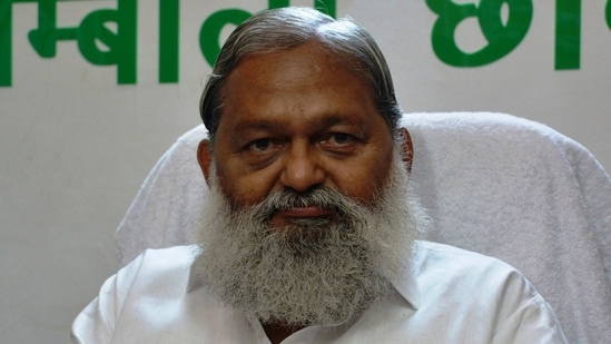 Haryana home minister Anil Vij (HT File) Haryana home minister Anil Vij (HT File)