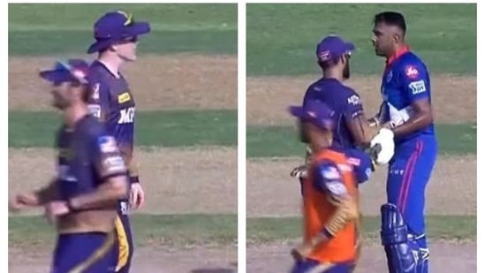 R Ashwin involved in heated exchange.(Twitter/Screengrab) R Ashwin involved in heated exchange.(Twitter/Screengrab)