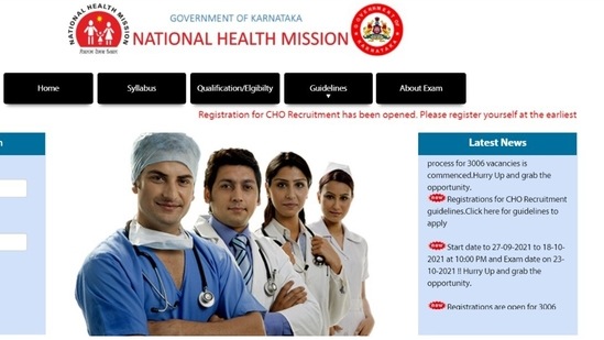 NHM Karnataka CHO recruitment: Apply for 3006 vacancies