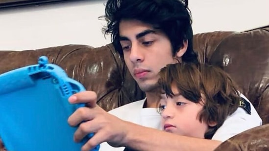 Aryan Khan and AbRam in a new post.