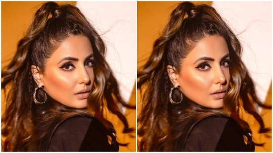 Hina also shared multiple close-ups of her face on her Instagram profile. Blushed-up cheeks, nude lipstick, winged black eyeliner completed her look, and she looked ravishing as ever.(Instagram/@realhinakhan)