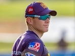 Eoin Morgan captain of Kolkata Knight Riders, reacts on the incident with Ashwin Eoin Morgan captain of Kolkata Knight Riders, reacts on the incident with Ashwin