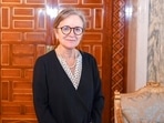 Tunisia's newly &nbsp;named Prime Minister Raoudha Boudent Ramadhanen, in a photo provided by the Tunisian presidency on Wednesday, Sept 29, 2021. (Slim Abid/ Tunisian Presidency via AP)