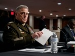 Chairman of the Joint Chiefs of Staff General Mark Milley listens to a Senator's question during a Senate Armed Services Committee hearing on the conclusion of military operations in Afghanistan and plans for future counterterrorism operations, on September 28, 2021, on Capitol Hill in Washington.&nbsp;