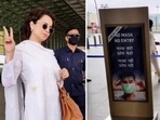 Kangana Ranaut did not wear a mask as she entered the Mumbai airport on Tuesday. Kangana Ranaut did not wear a mask as she entered the Mumbai airport on Tuesday.