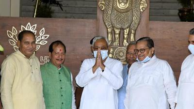 CM Nitish Kumar at Bihar Assembly in Patna on Wednesday. (Santosh Kumar/HT Photo) CM Nitish Kumar at Bihar Assembly in Patna on Wednesday. (Santosh Kumar/HT Photo)