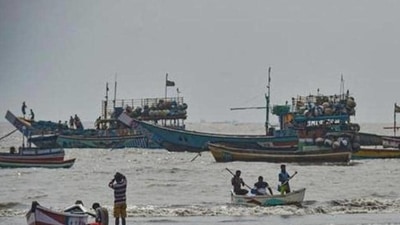 The India Meteorological Department (IMD) has said it has not ruled out chances of formation of another cyclone--Shaheen--over the Arabian Sea from the remnant of cyclone Gulab. (Photo courtesy PTI) The India Meteorological Department (IMD) has said it has not ruled out chances of formation of another cyclone--Shaheen--over the Arabian Sea from the remnant of cyclone Gulab. (Photo courtesy PTI)