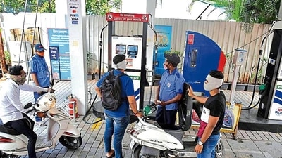 The Union government has maintained that it does not plan to bring down taxes on petrol-diesel immediately. This has fed into expectations that prices may not come down anytime soon. (HT Photo ) The Union government has maintained that it does not plan to bring down taxes on petrol-diesel immediately. This has fed into expectations that prices may not come down anytime soon. (HT Photo )