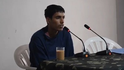 Ali Babar Patra was presented before the media where he said Indian Army has taken good care of him.