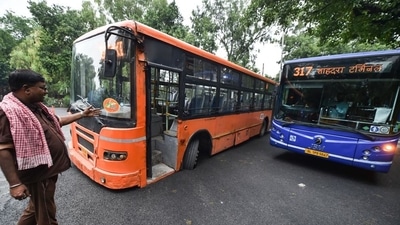 The woman’s husband, Chiranji Singh(45) said they were returning to their home after an outing when the cluster bus hit their bike from behind. (PTI)