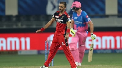 Harshal Patel grabbed all his 3 wickets in the final over. (IPL/Twitter) Harshal Patel grabbed all his 3 wickets in the final over. (IPL/Twitter)
