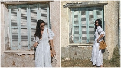 Gabriella Demetriades is living the “island life” in white (Instagram/@gabriellademetriades) Gabriella Demetriades is living the “island life” in white (Instagram/@gabriellademetriades)