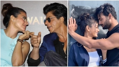 Shah Rukh Khan and Kajol (L), Sana Makbul with Vishal Aditya Singh. Shah Rukh Khan and Kajol (L), Sana Makbul with Vishal Aditya Singh.