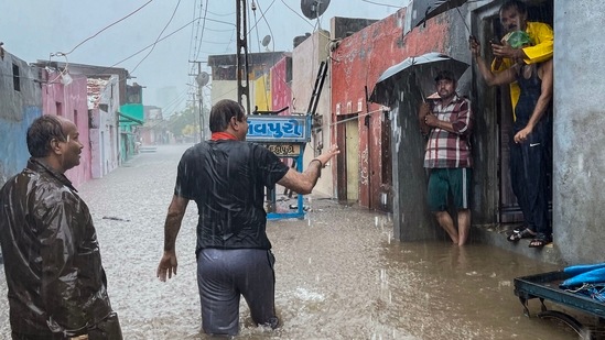 Heavy rainfall is expected in Gujarat as per the weather department's forecast