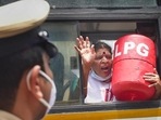 LPG prices are revised every month. Customers can expect another hike in their cooking gas cylinders from October 1. (Representational, File Image)(PTI) LPG prices are revised every month. Customers can expect another hike in their cooking gas cylinders from October 1. (Representational, File Image)(PTI)