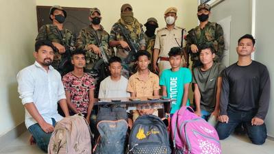 All the arrested young men have been handed over to Assam Police and they have confessed to having been recruited by ULFA-I handlers. (INDIAN ARMY.) All the arrested young men have been handed over to Assam Police and they have confessed to having been recruited by ULFA-I handlers. (INDIAN ARMY.)