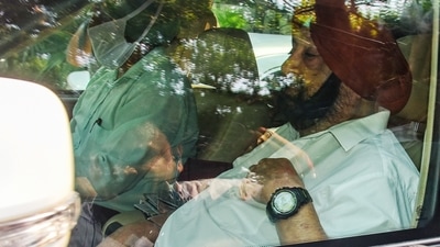 Former Punjab CM Amarinder Singh leaves for Chandigarh on Thursday. (Prateek Kumar)