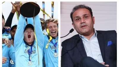 Eoin Morgan and Virender Sehwag collage. (File) Eoin Morgan and Virender Sehwag collage. (File)