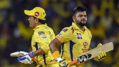CSK's Suresh Raina and MS Dhoni. (IPL) CSK's Suresh Raina and MS Dhoni. (IPL)