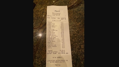 The image of a receipt from 'Salt Bae’s' new restaurant in London went viral. (Screengrab)