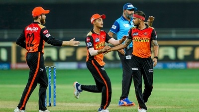 Sunrisers Hyderabad players (PTI) Sunrisers Hyderabad players (PTI)