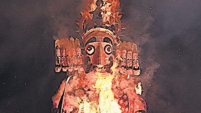 Many resident welfare associations and organisers also pointed out that several local celebrations will also be hit if effigy burning is not allowed in the city this Dussehra. (HT Archive) Many resident welfare associations and organisers also pointed out that several local celebrations will also be hit if effigy burning is not allowed in the city this Dussehra. (HT Archive)